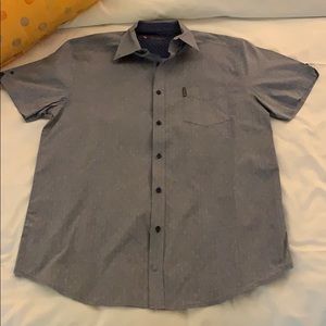 Ben Sherman Short Sleeve Button Down Diamond Large